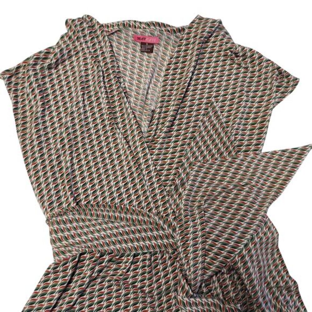 Max Rave Dresss V-Neck Faux Wrap S Tie Waist Retro‎ Twee
